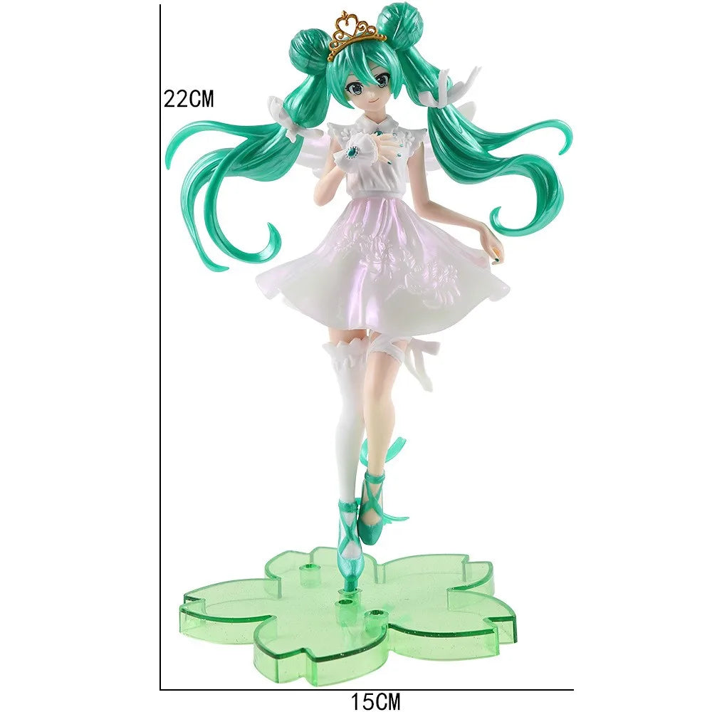 New Anime Hatsune Miku Action Figure Kawaii Collection Model Pink Sakura Kawaiii Doll Collectible Toys Cake Decor