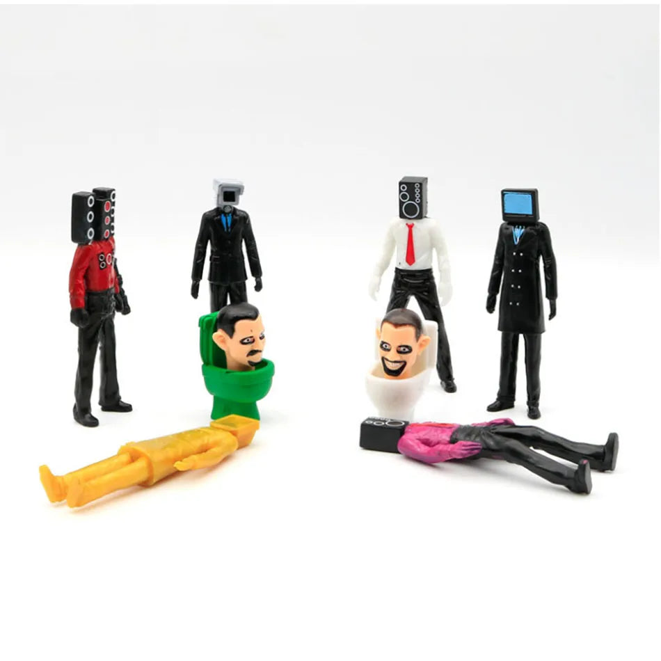 Skibidi Toilet Figure Toys VS Speaker Man TV Man Camara Man Action Figures Dolls Fans Gift 6pcs/8pcs/9pcs/12pcs/Set