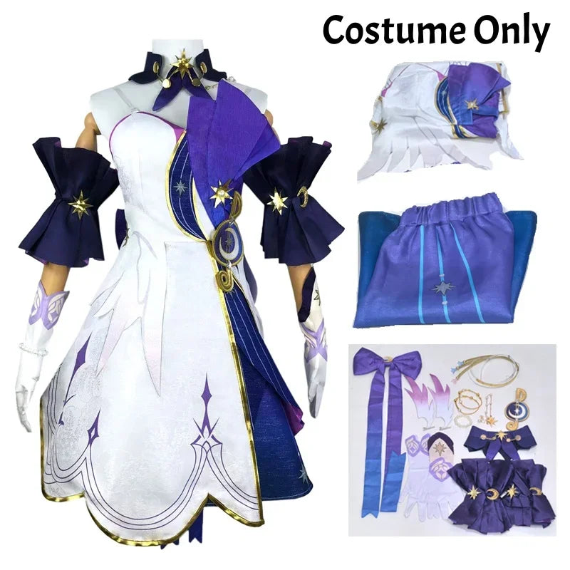 Cosplay Costume Robin Honkai Star Rail Anime Dress Women Halloween Party Role Play 3D Print Full Set