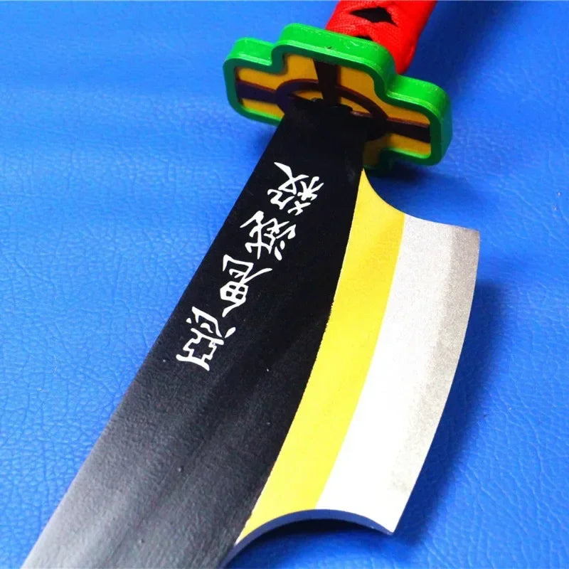 31in Demon Slayer Uzui Tengen Katana Anime Kimetsu No Yaiba Blade Sword Cosplay Prop Real Japanese Katana Samurai Sabre Toy Gift