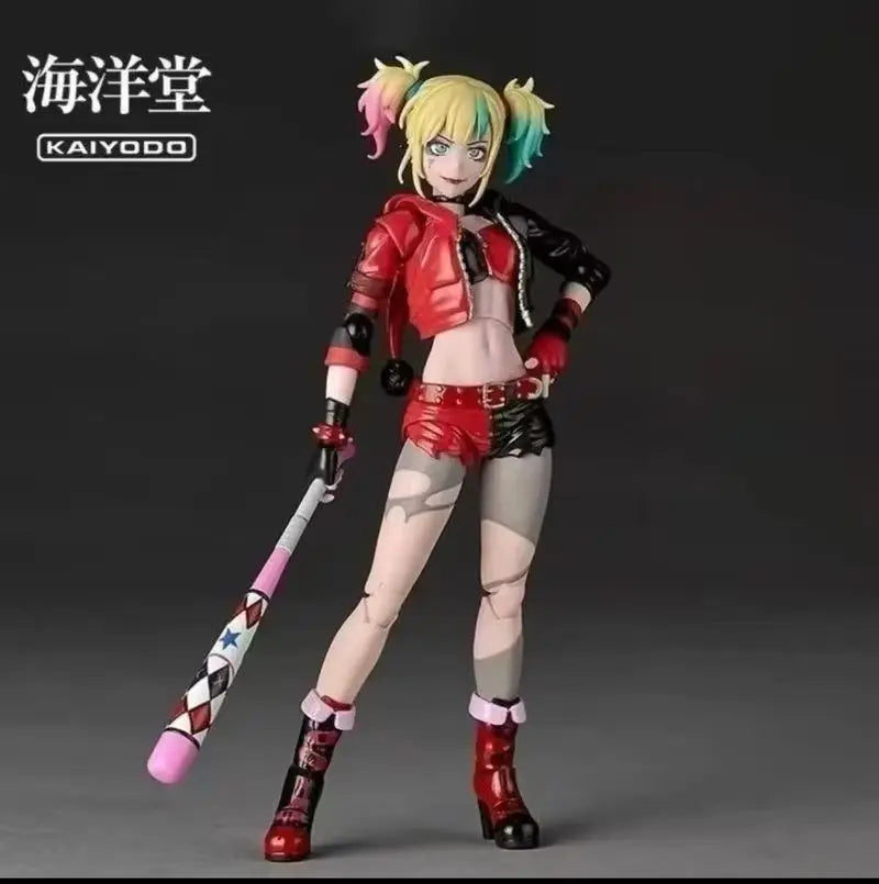 In Stock Kaiyodo Amazing Yamaguchi Revoltech Harley Quinn Suicide Squad From Another World Action Figure Toy Model Gift