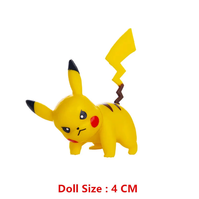 Pokemon Cartoons Anime Figure Pikachu Charmander Eevee Squirtle Cosplay Toys Model Figure Collection Dolls Birthday Gift