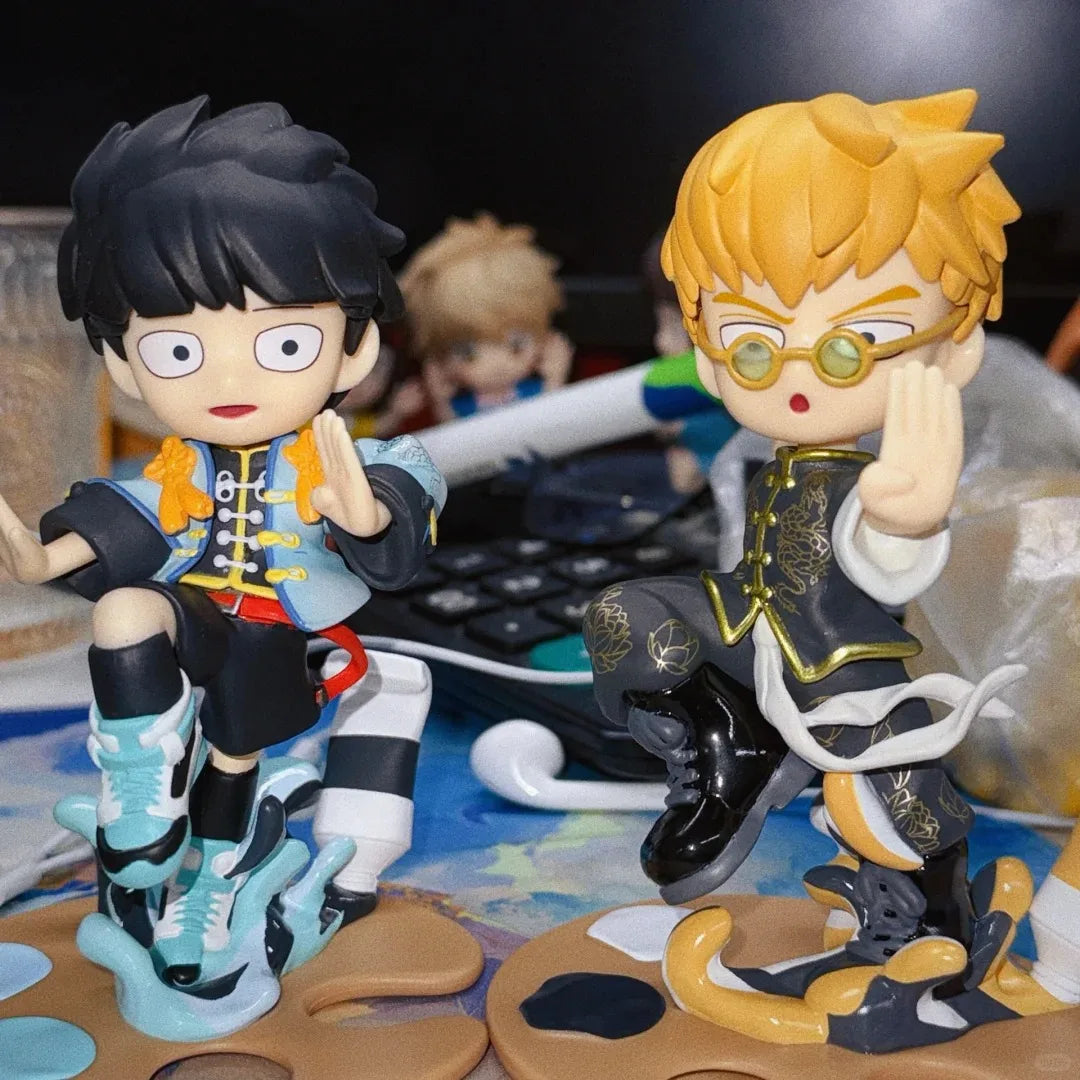 Anime Mob Psycho 100 Figures Gk Reigen Arataka Q Edition Kawaii Standing Palm Series Model Doll Desktop Ornament Collectible Toy