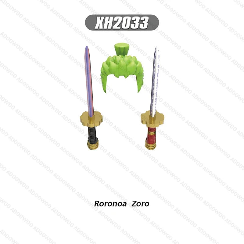XH2030-XH2077 Japanese Anime Series Cartoon Building Block Figure Luffy Zoro Joba Mini Action Combination Desktop Accessory Toy