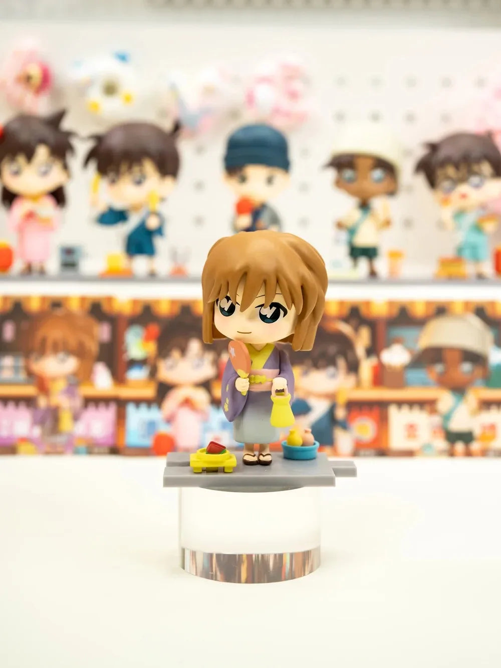 Original Detective Conan Anime Figure Conan Edogawa Action Figure Q Version Collectible Model Doll Toys Desktop Decoration Gifts