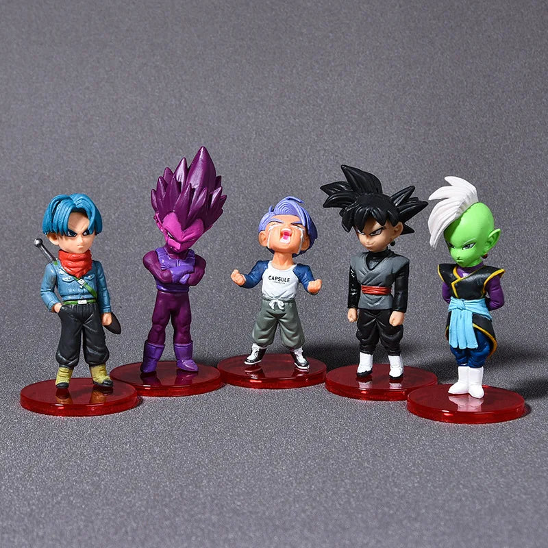 36 PCS  Dragon Ball hand-made full set of model anime Saiyan the Monkey King Vegeta Torankusu doll ornaments gifts.