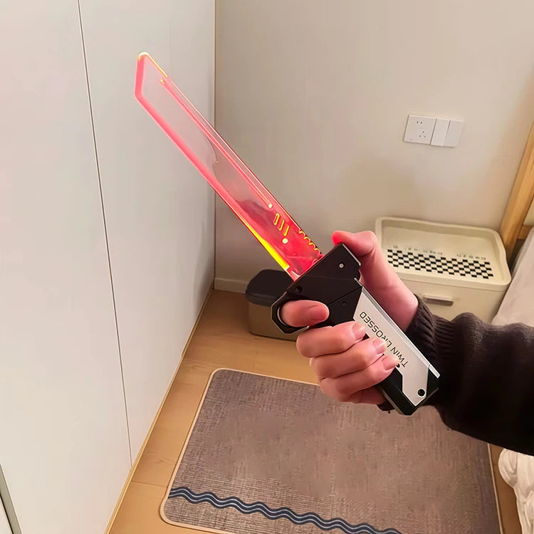 Lightsaber Toy AXE Light Stick 2 in 1 Sword Toys Lightstick Cosplay Role-Play Games Kids Gifts Cool Toy for Adult Children Boys