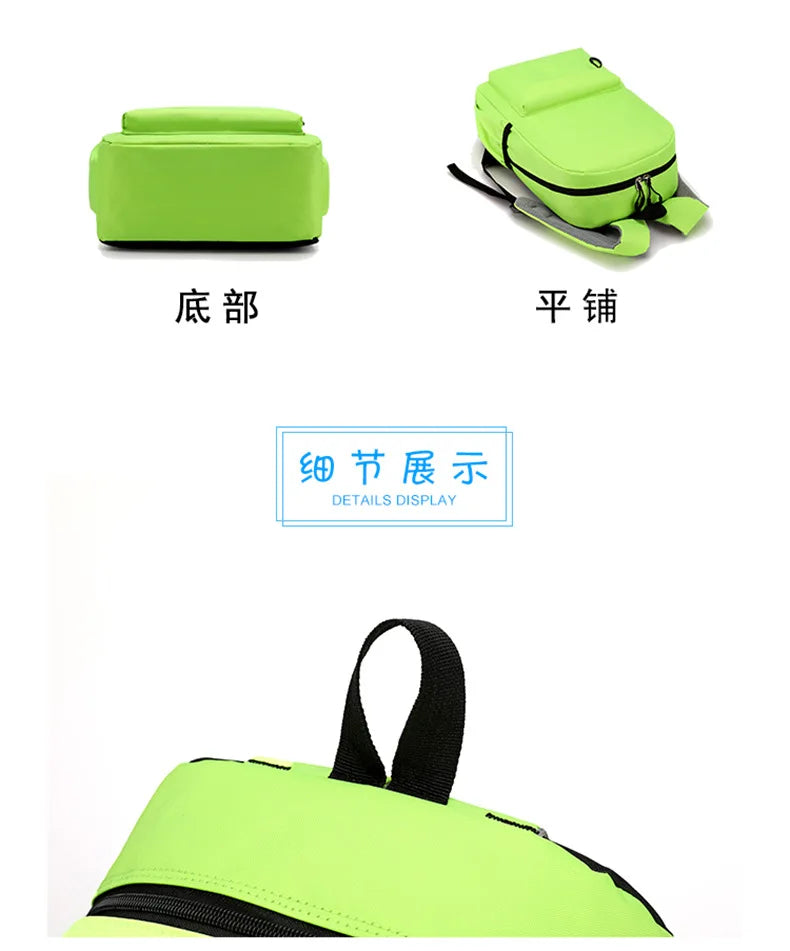 Anime Figure Backpack Printed Schoolbag Student Supplies Large Capacity Bookbag Cute Portable Colorful Knapsack Men Women Gift