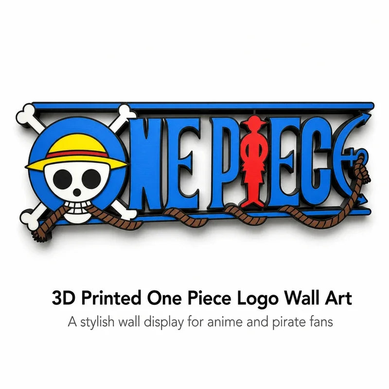 One Piece Anime 3D Straw Hat Skull Logo Figurine | Freestanding Desk Ornament | Anime Fan Collectible Decoration & Gift