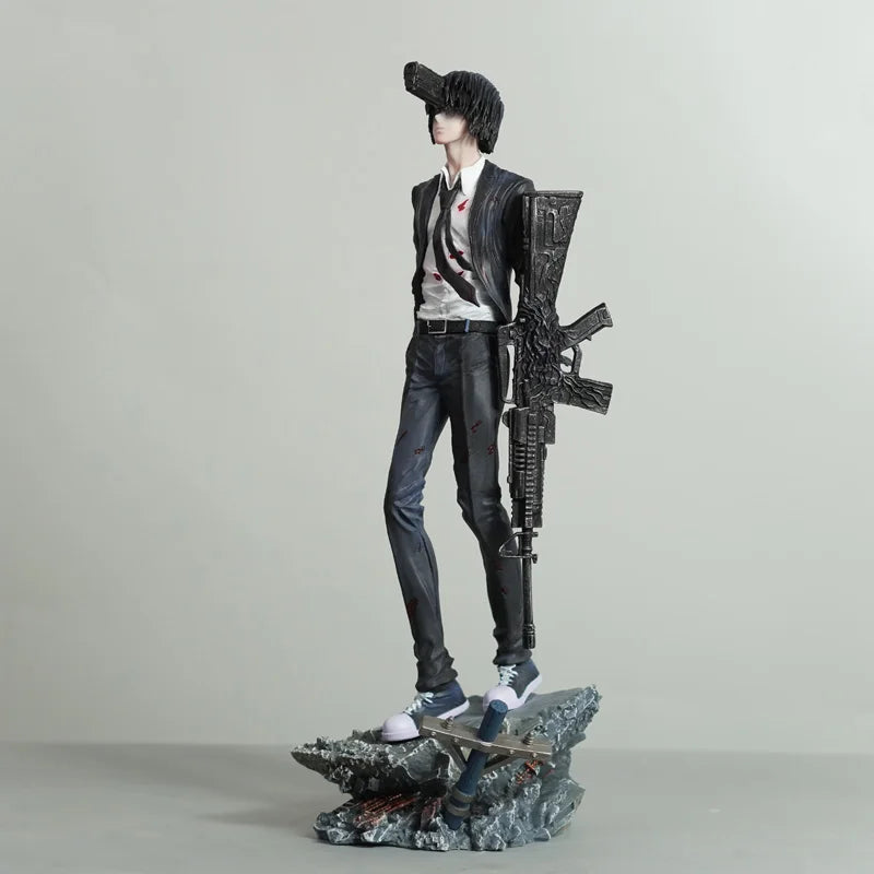 30cm Anime Gun Devil Aki Hayakawa Action Figures Pvc Standard Version Model Desktop Ornament Toys Periphery Collectble Gifts