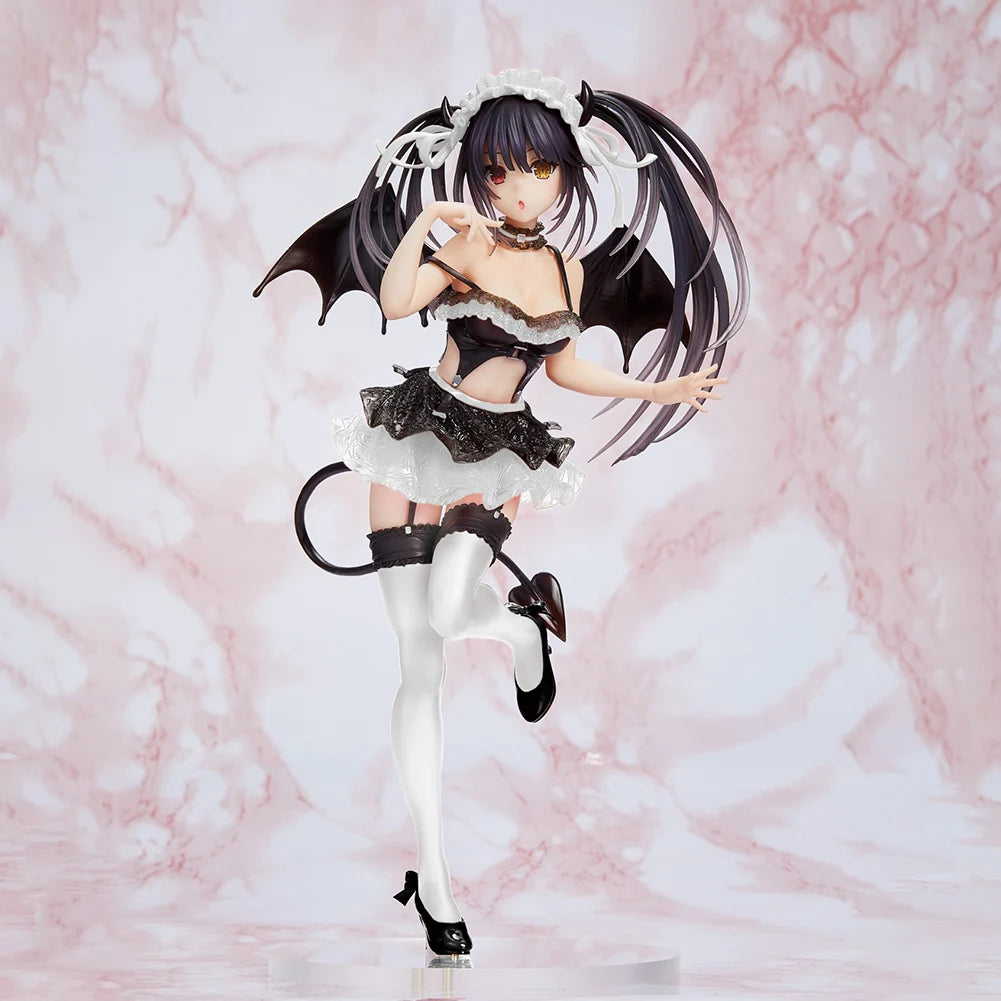 Anime Tokisaki Kurumi Figure Tokisaki Kurumi Action Figures PVC Model Cute Girl Toys Pink Devil Tokisaki Kurumi Figurine 20cm