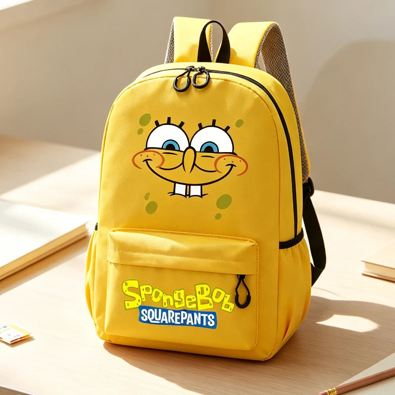 Spongebobs Yellow Backpack Cartoon Emote Schoolbag Boy Girl Anime Partern Knapsack Fashion Student Large-capacity Book Bags Gift