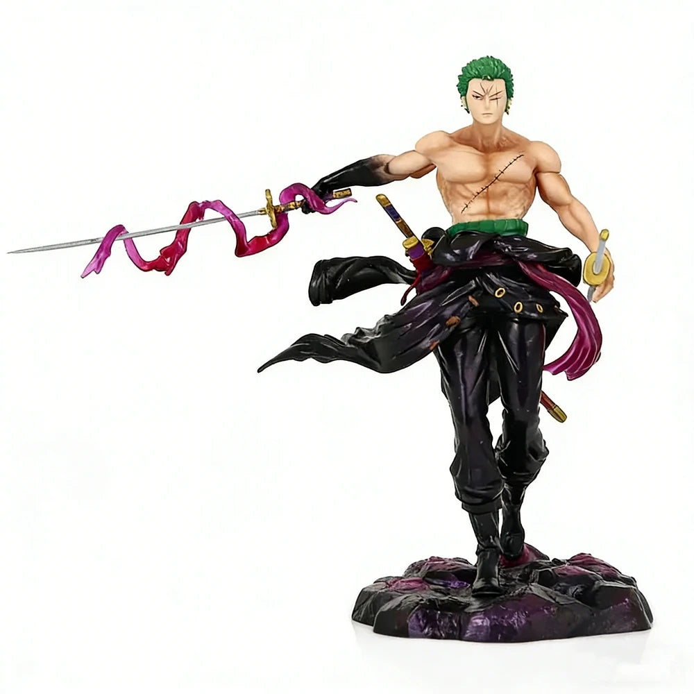 20CM Roronoa Zoro Figure Santōryū Santōryū Haoushoku Haki  Anime ONE PIECE Scene Decoration Model Toy Gift Collection  PVC