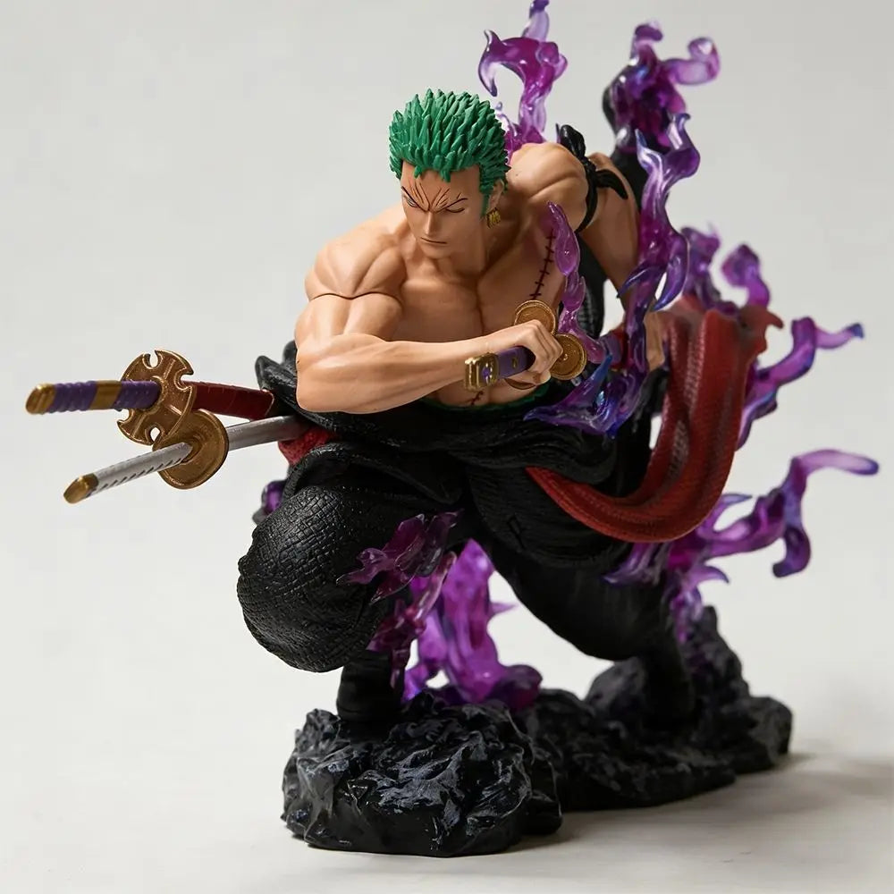 One Piece Roronoa Zoro Figure Three Sword Style PVC Statue Anime Action Figure Collectible Model Toy Fan Gift