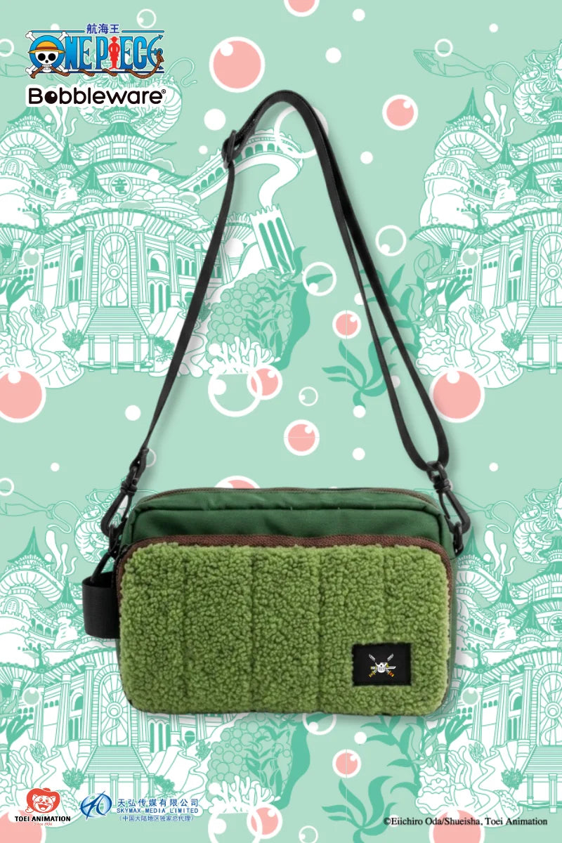 Official One Piece Anime Shoulder Bag Luffy Zoro Chopper Crossbody Bag Waterproof Layer Travel Storage Bag Fans Collection Gift.