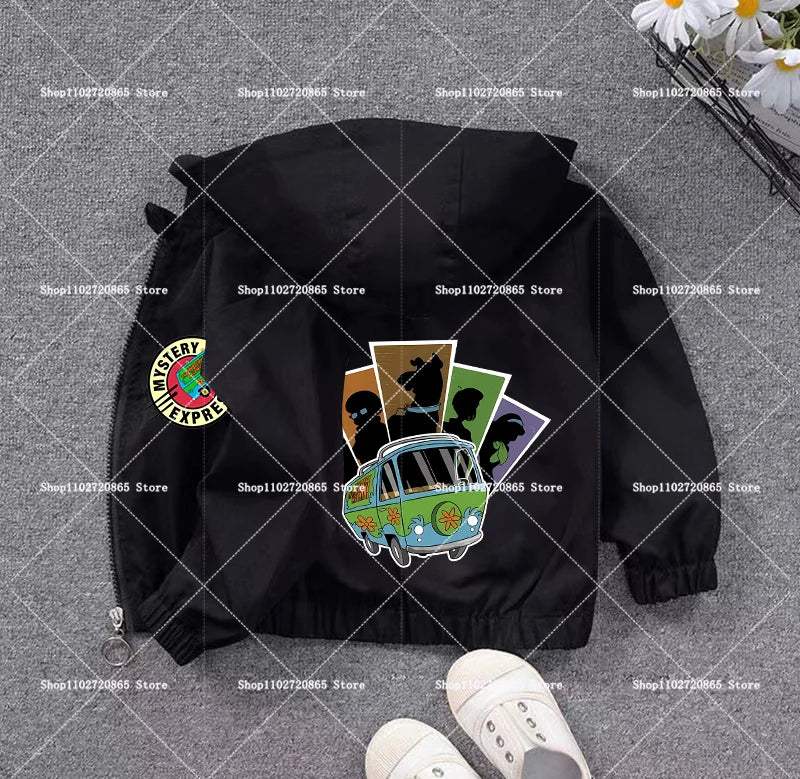 Scooby-Doo Coat Windbreaker Zipper Clothes Breathable Soft Hooded Game Cartoon Anime Figure Spring Autumn Jacket Birthday Gift