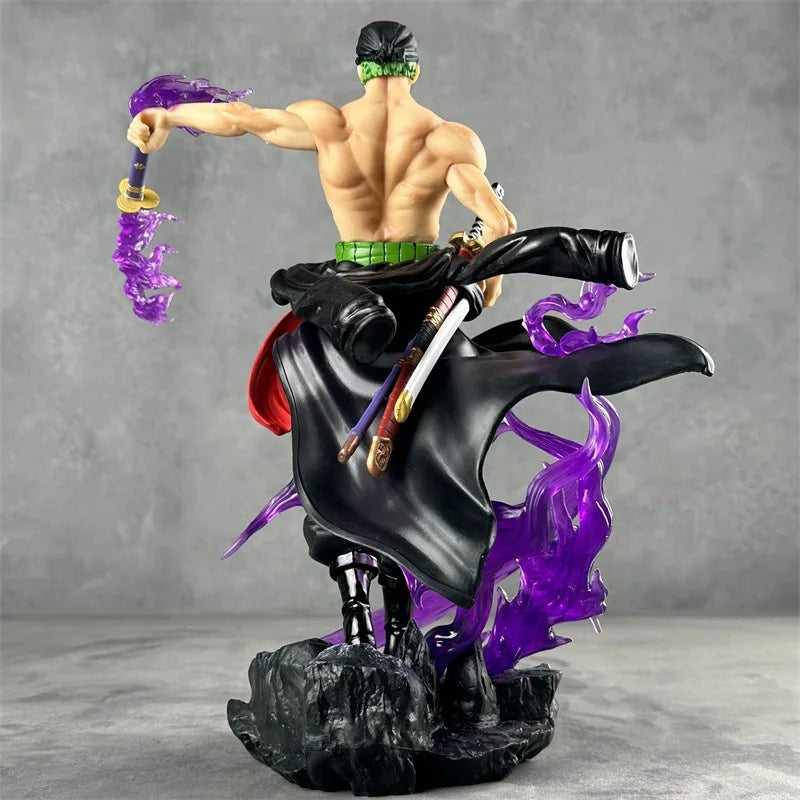 33cm One Piece Roronoa Zoro Enma Sword Wielding Standing Pose Anime Figure Statue Desktop Decoration Gift