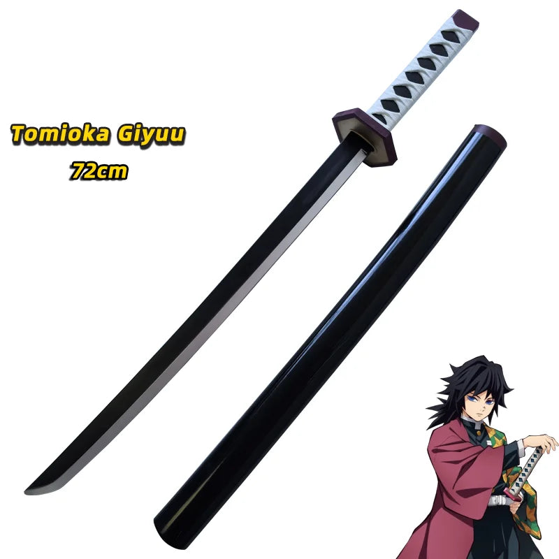Kochou Shinobu Katana Anime Assembled Sword Cosplay Props Orange Rengoku Kyoujurou Kyoujurou Tanjirou Swords 72cm