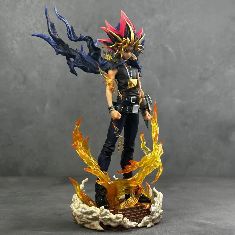 Yugi Muto Anime Figure 28cm Pvc Collectible Model Statue Dual Headed Duel Monster Home Decoration Gift For Adult Collectors
