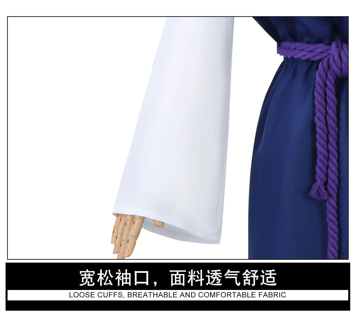 Uchiha Sasuke Cosplay Costume Set - Anime Hokage Shippuden Third Generation Gray Top Suit Wig for Halloween
