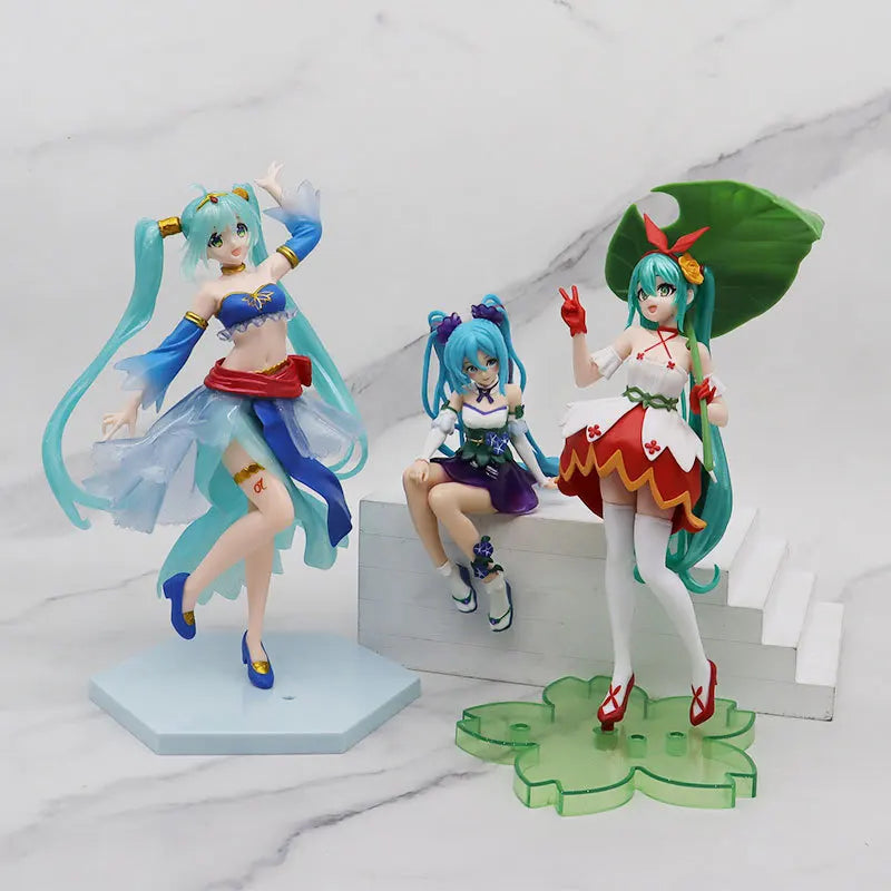 Hot Kawaii Girl Hatsune Miku Anime Figure Miku Action Figure Christmas Gift PVC Collection Model Doll Toys