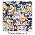 50pcs/bag Demon Slayer Q Version Sticker Japanese Manga Anime Creative Waterproof Decoration Mobile Phone Case Ledger Sticker