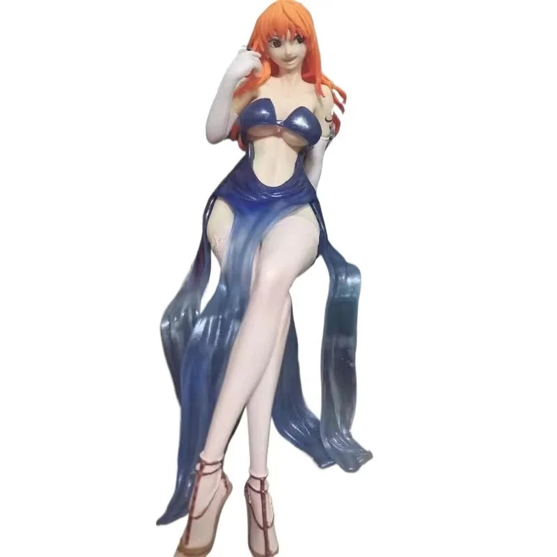 One Piece Wang Nami Suit Mob Series Fourth Round Sofa Nami Handmade Statue Desktop Ornament Birthday Gift Quality Simulation
