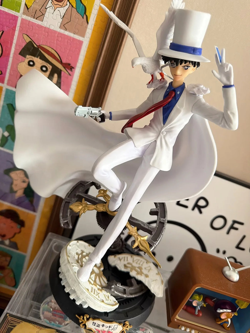 Hot Detective Conan Kaitou Kiddo GK Figure 31cm Anime Figures Action Figurine Statue Model Collection Decoration Toys Boys Gifts