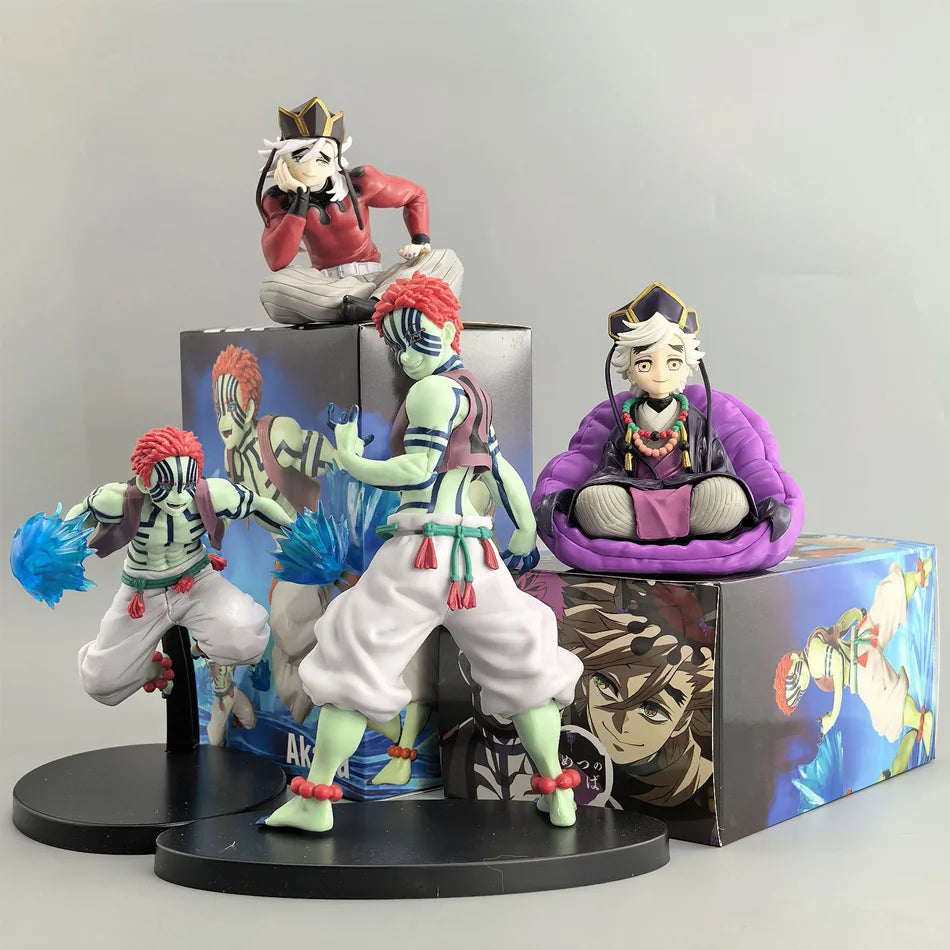 Bandai Anime Demon Slayer Figure Model Juuni Kitsuki Akaza Battle Figure Kimetsu No Yaiba Desktop Decoration Collection Gift