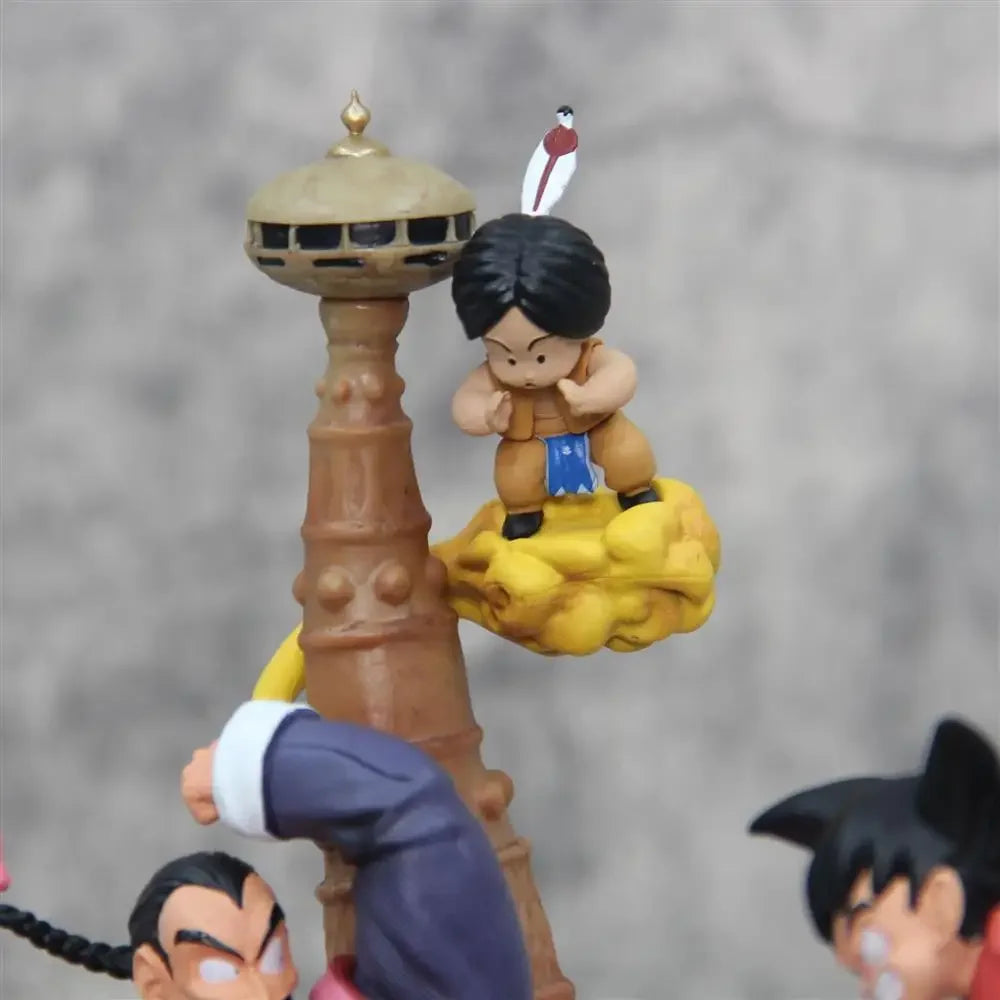 28cm Dragon Ball Anime Figures Goku Figurine Tao Pai Pai Vs Son Goku Series Karin Tower Action Figures Collectible Ornament Toys