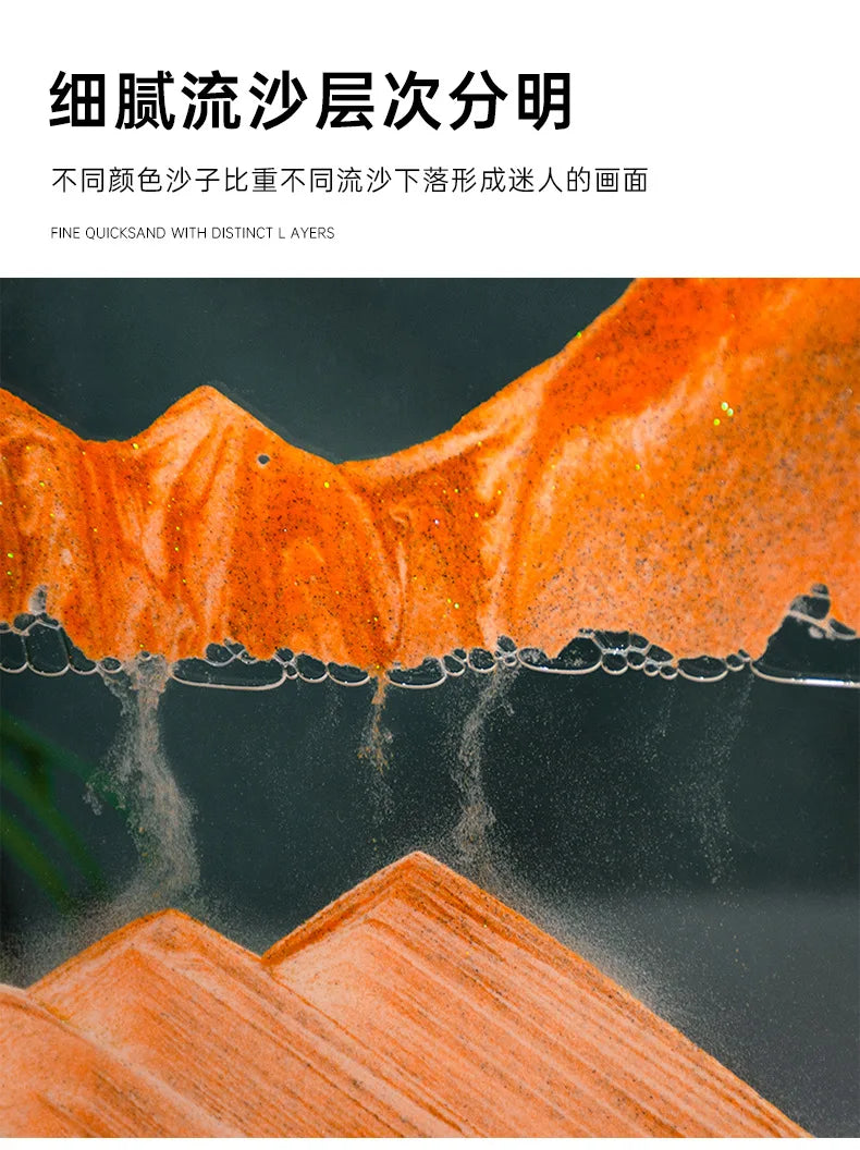 3d Quicksand Painting Desktop Ornaments Home Living Room Decoration Ecological Quicksand Painting Craft Decorations