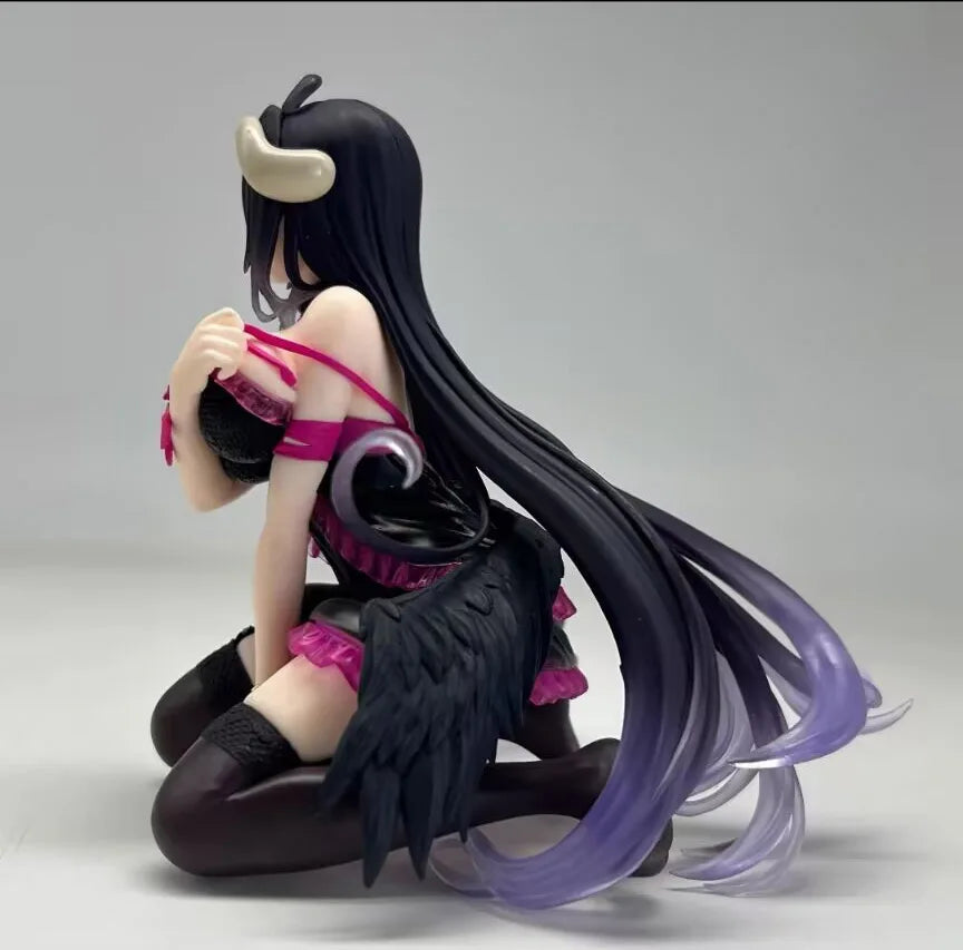 2026 100% Genuine Japanese Original Anime PVC Albedo Robe Sitting Ver Action Figure Collectible Model Toys