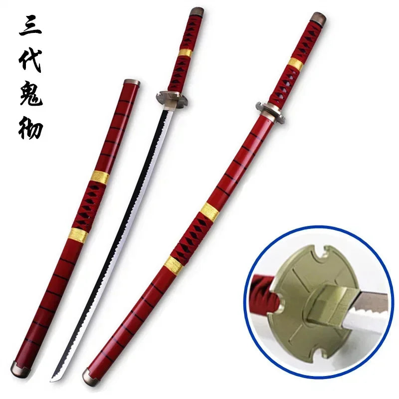104cm Roronoa Zoro Sword Anime One Piece Cosplay Prop Knife Ninja Schwert Real Size Japanese Katana Original Samurai Sabre Toy