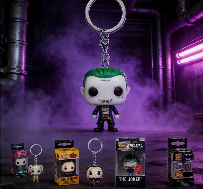 FUNKO Pop Suicide Squad The Joker Harley Quinn Pocket Pop Keychain Vinyl Action Figure Collection Model Toys For Children