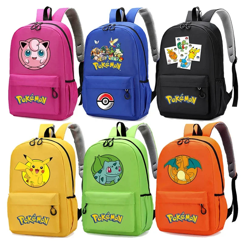 Anime Figure Backpack Printed Schoolbag Student Supplies Large Capacity Bookbag Cute Portable Colorful Knapsack Men Women Gift