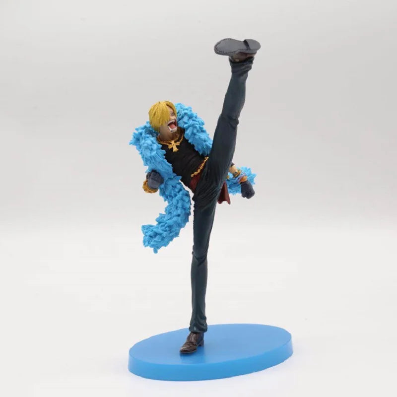 20th Anniversary One Piece Anime Figure Blue Ver.Luffy Zoro Chopper Sanji Robin Franky Usopp Nami Brook Action Figure Model Toy