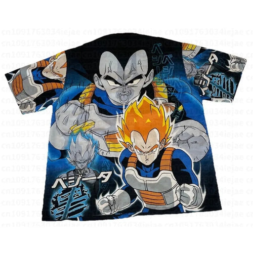 2026 Dragon Ball Adult Polo T-Shirt Anime Character Son Goku Super Saiyan TShirt Boy Children's Clothes Summer T-Shirt Cosplay