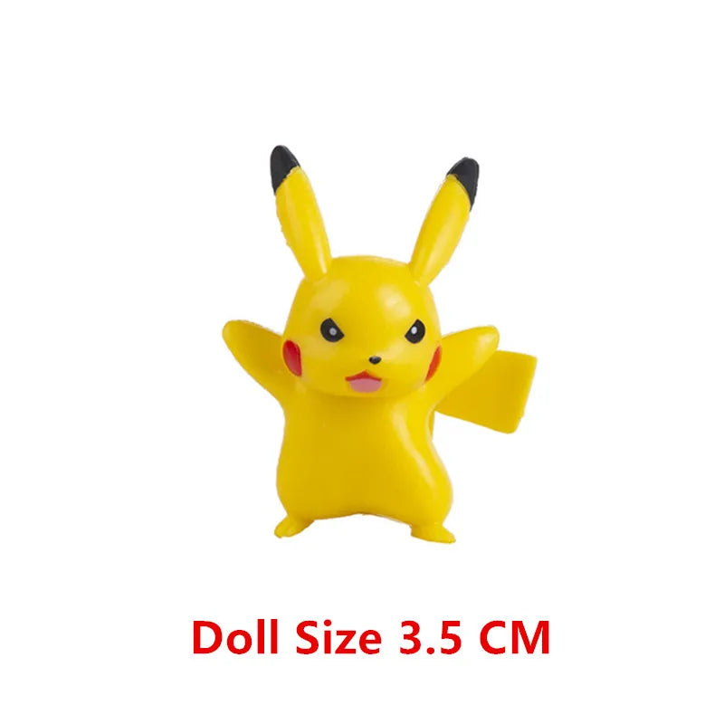 Pokemon Cartoons Anime Figure Pikachu Charmander Eevee Squirtle Cosplay Toys Model Figure Collection Dolls Birthday Gift