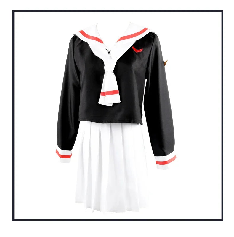 Anime Cardcaptor Sakura Card Captor Kinomoto Sakura Li Syaoran Cosplay Costume School Uniform Man Woman Campus Sailor Suit