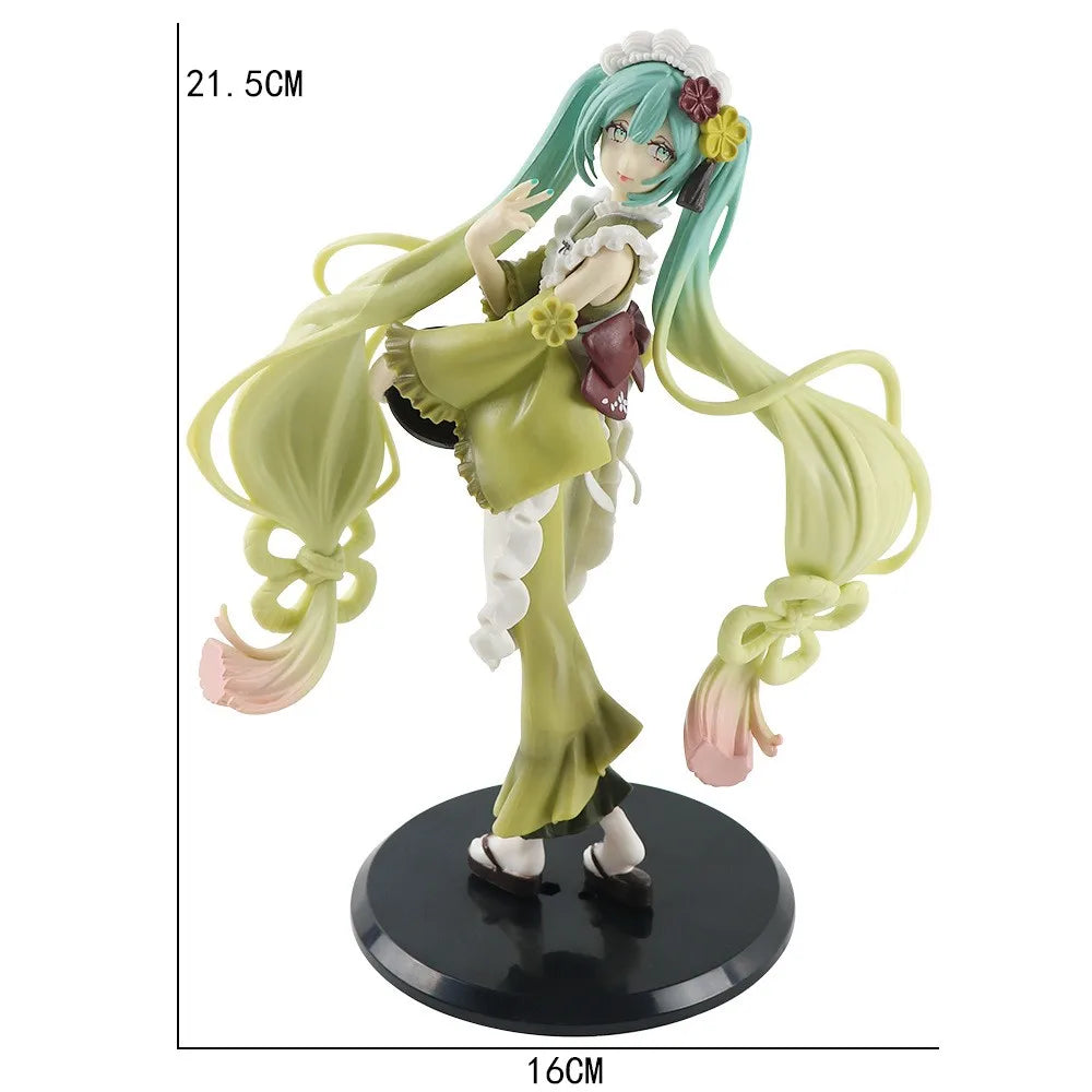 New Anime Hatsune Miku Action Figure Kawaii Collection Model Pink Sakura Kawaiii Doll Collectible Toys Cake Decor