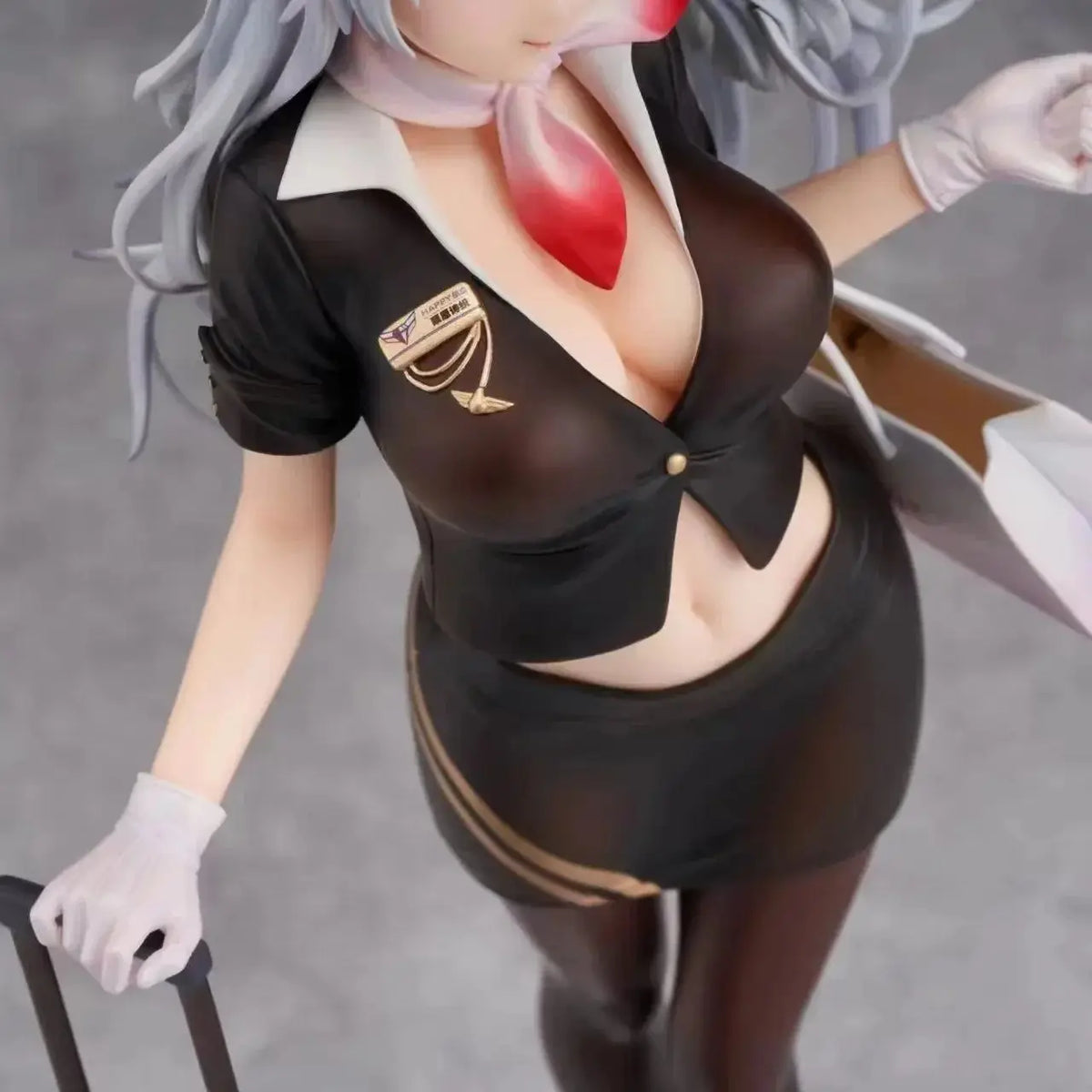 Original Painting of Beautiful Anime Handmade Decoration Stewardess Su Yuan Shizhi Uniform Animation Handmade Model
