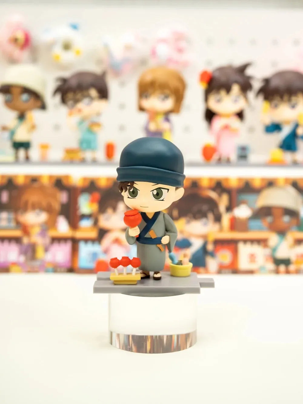 Original Detective Conan Anime Figure Conan Edogawa Action Figure Q Version Collectible Model Doll Toys Desktop Decoration Gifts
