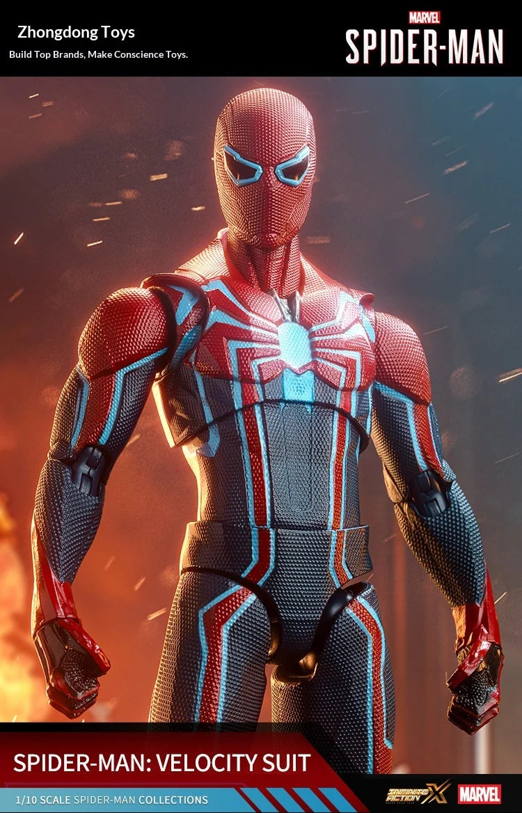 Zd Toys Marvel Spider Man Action Figure Ps4 Game Version Full Articulated Collectible Model For Display