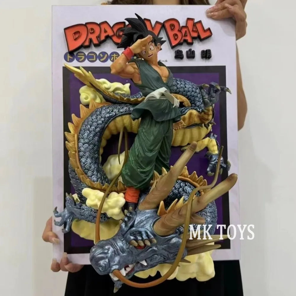 44.5cm Anime Dragon Ball Z Figure Title Page Shenron Goku Action Figures PVC Statue Model Collectible Decoration Toy Gifts