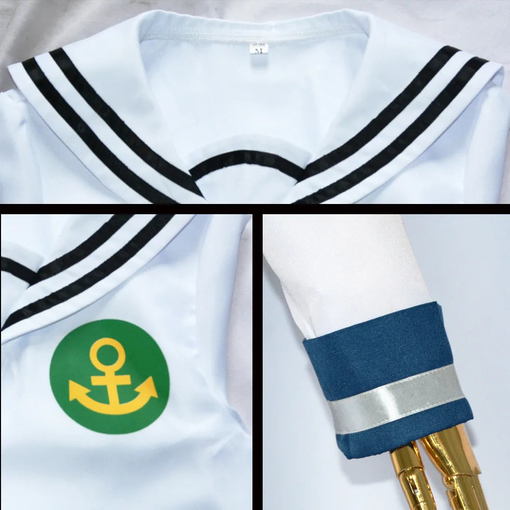 Higashikata Josuke Jo Cosplay Jo's Costume Women Man Suit Adventure Halloween Carnival Outfits Role Play Sailor Suit Hat 4PCS