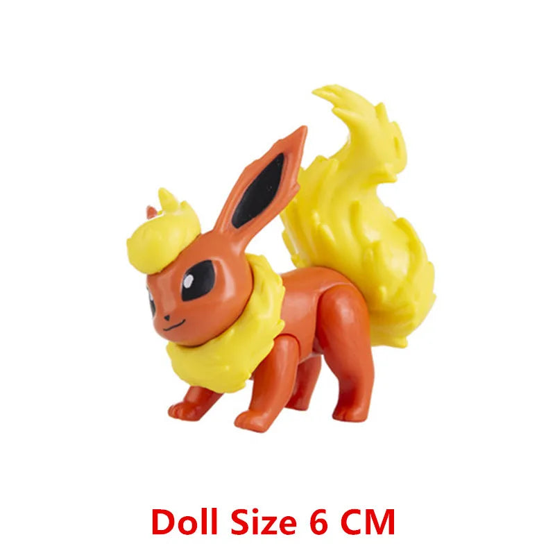 Pokemon Cartoons Anime Figure Pikachu Charmander Eevee Squirtle Cosplay Toys Model Figure Collection Dolls Birthday Gift