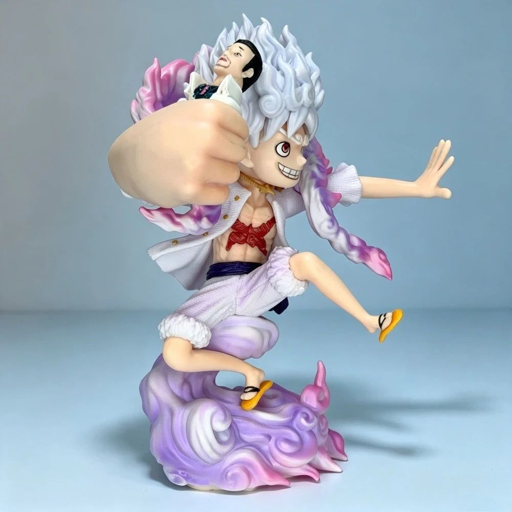 17cm/6.69in Anime One Piece Figure Clench Fist Nika Luffy Action Figures Pvc Statue Desktop Collection Model Toys Gift