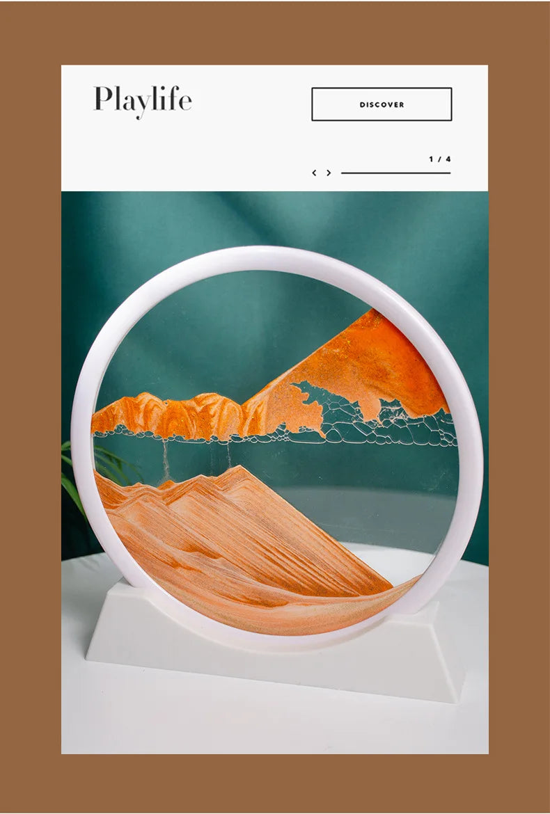 3d Quicksand Painting Desktop Ornaments Home Living Room Decoration Ecological Quicksand Painting Craft Decorations