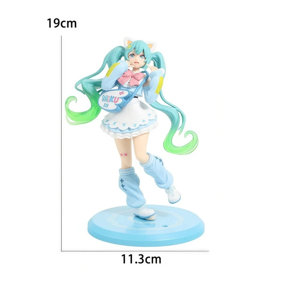 Hatsune Miku Figure Anime Girl Model Desktop Decor Collectible Doll Gift for Fans Future Vocaloid Statue Japanese Kawaii Otaku