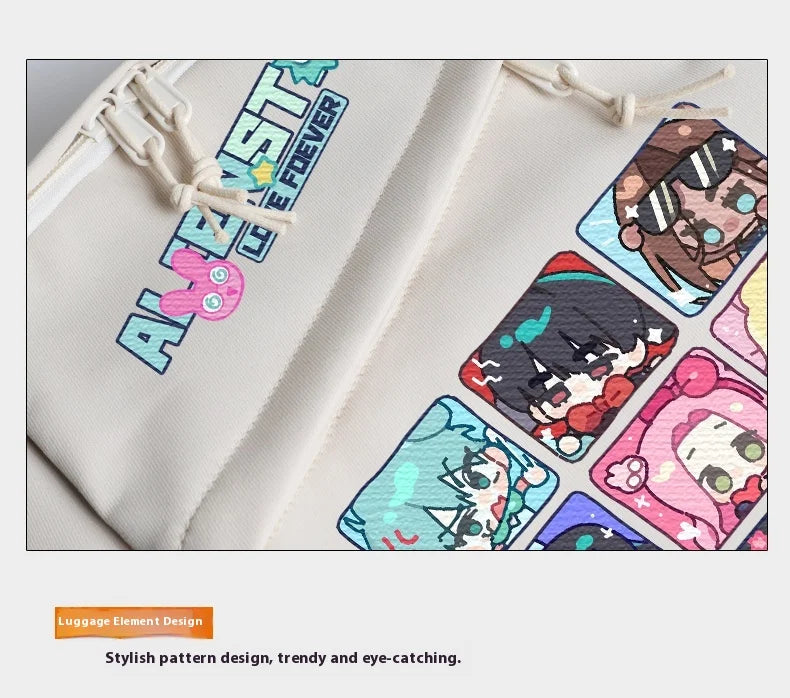 Alien Stage Anime Peripheral Kawaii Student Schoolbag Large Capacity Backpack Animation Peripheral Bag Leisure Backpack For Fans